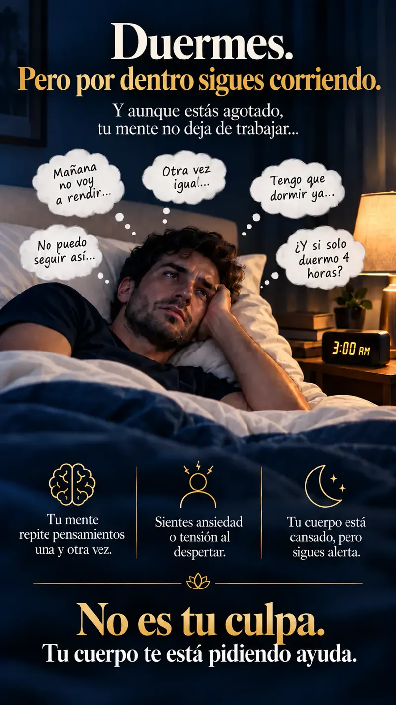 Hombre despierto a las 3:00 con pensamientos que no paran